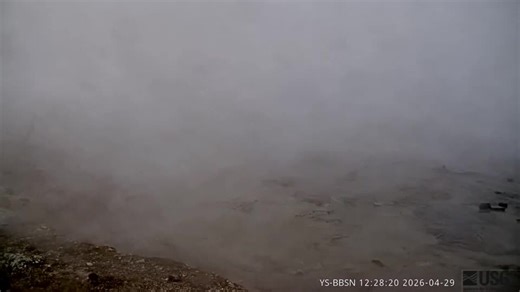 Active Hydrothermal Pool Erupts at Yellowstone National Park