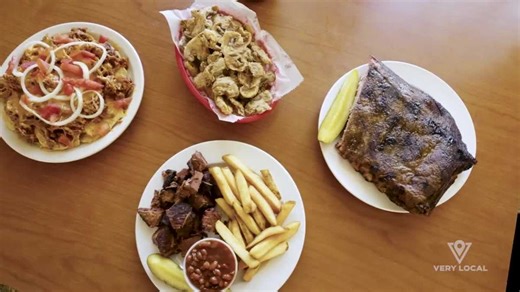 A former train station houses a Kansas City BBQ restaurant