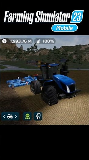 FS 23 | Big Tractor With Heavy Cultivator 😱 Ultimate Farming Power 🔥🚜#shorts #farming