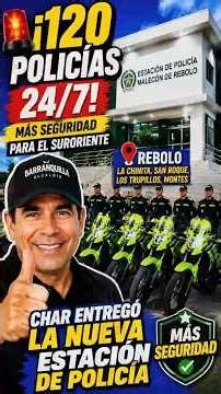 Char entregó la nueva Estación de Policía en Rebolo