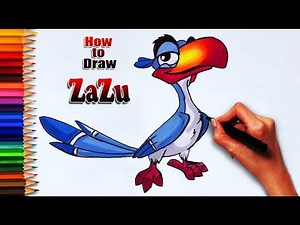 How to draw Zazu from the lion king | Learn drawing tutorials | learning for arts