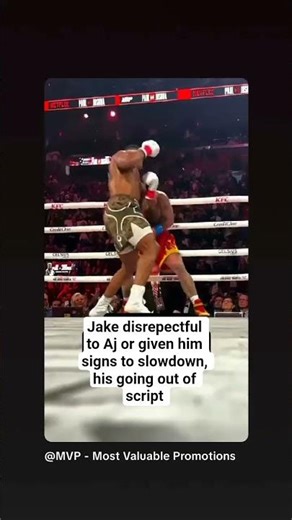 jake given Aj signs that his going out script.. #boxing #jakepaul #shorts #youtubeshorts