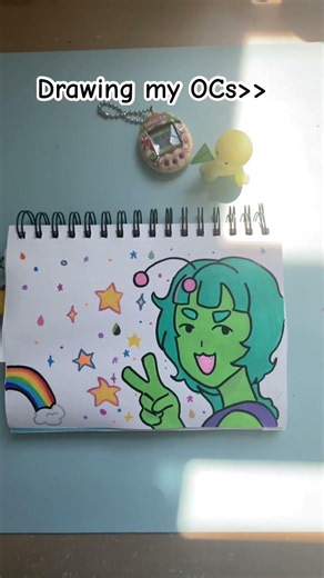 I love drawing my alien OC 😛 #art #artist #originalcharacter #drawing #silly