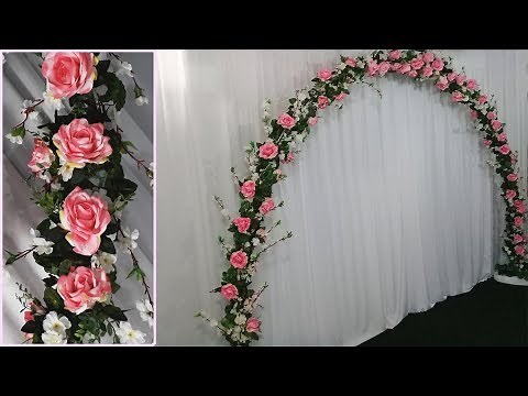 How to Make a Flower Arch for a Wedding How to Assemble an Artificial Flower Arch for a Ceremony