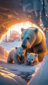 3.4K views · 105 reactions | Touching Story of a Polar Bear Giving Birth in a Harsh World | Hug-A-Paw | Facebook