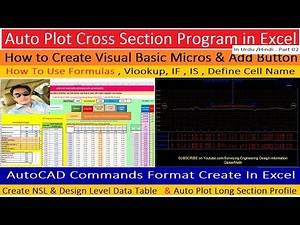 Auto Plot Cross Section Format Create in Excel & Visual Basic to Auto Cad.Part#02