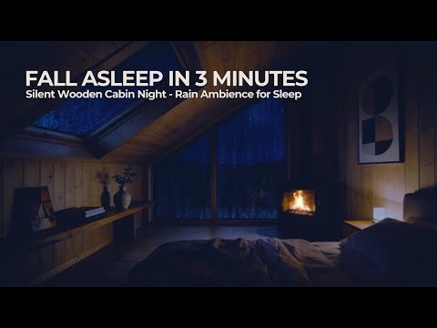 Quiet Wooden Cabin Night | Rain Sounds for Sleeping | Deep Rest & Calm Mind