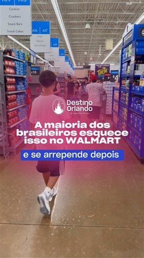 🚨 Antes de entrar no seu primeiro parque em Orlando, passe no Walmart. Essas são as 7 coisas que eu compraria logo no primeiro dia: ✅ Água Pode parecer bobo, mas uma família compra várias garrafas ao longo do dia dentro dos parques. Ter água no hotel e levar algumas na mochila ajuda a economizar e evita perder tempo procurando onde comprar toda hora. ✅ Snacks Barrinhas, biscoitos, castanhas e frutas são ótimos para aqueles momentos em que a fome aparece no meio da fila ou entre uma atração e ou