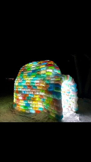 Colorful Igloo Making Process Explained