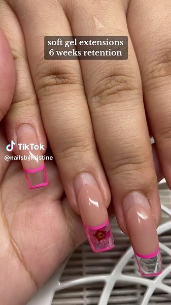 Clear French Tip Nails for Halloween 👻