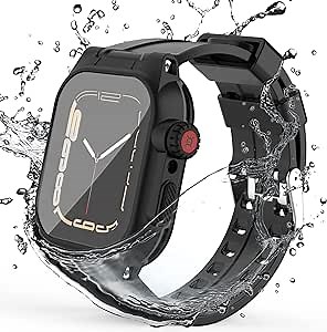 Apple Watch Series 8 7 41mm Waterproof Case,Full-body Case with Built-in Screen Protector, Rugged iWatch Cover for iWatch S8/S7 41mm
