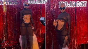 Doja Cat flaunts her curves in cutout out dress while in LA