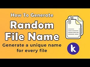 How to generate a Random File Name in Kodular