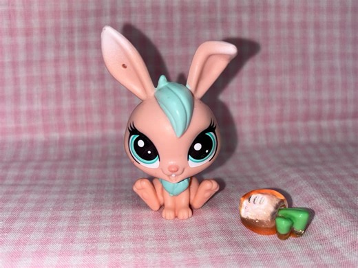 Rare LPS Littlest Pet Shop Rabbit with Carrot (006)
