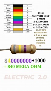 840 mega ohm resistor color code | Electric 2.0