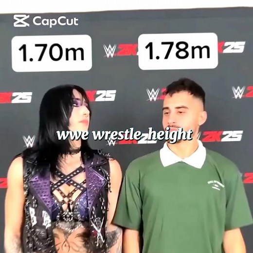 Rhea Ripley and wwe wrestler height 😗😄#viralvideo #wwe #viral#edit