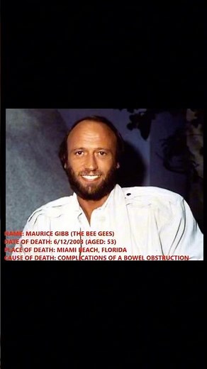 The Last Performance of MAURICE GIBB #death #lastperformance #beegees #thebeegees #mauricegibb #rip