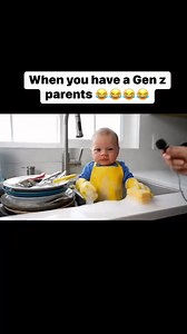 Baby doing house chores | Brandy and Family