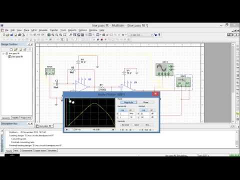 simulating band pass filter in multisim