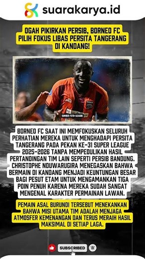 Ogah Pikirkan Persib Bandung, Borneo FC Pilih Fokus Libas Persita Tangerang di Kandang!