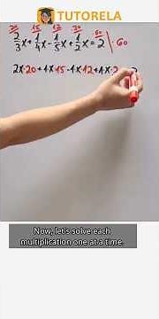 Solving Fraction Equation: Find X in 2/3x + 1/4x #Math #LinearEquations(oneVariable)