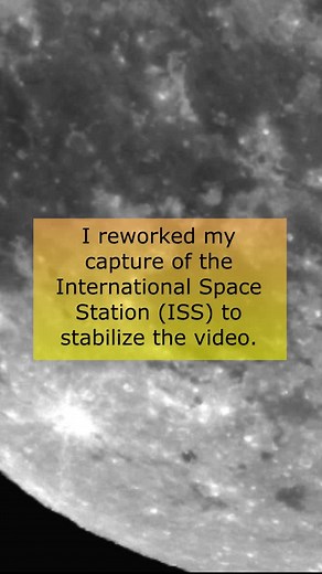 I reworked my capture if the International Space Station. #iss #spacestation #space #nasa #spacex #cosmos #astronaut #moon #lunar #lunarsurface