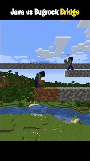 Minecraft Java vs Bedrock Bridge Moment #minecraft #shorts