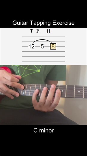 Practice Guitar Tapping Exercise #guitarlesson #musiclesson