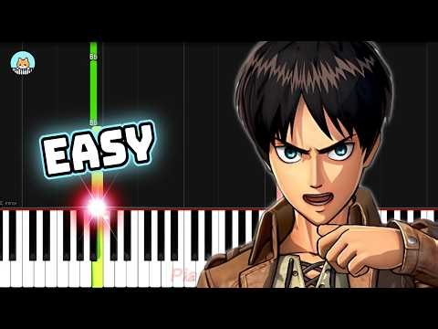 [full] Attack on Titan OST - "YouSeeBIGGIRL/T:T" - EASY Piano Tutorial & Sheet Music