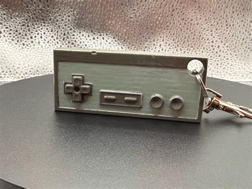 NES Controller Keychain Dark Gray and Light Gray - Etsy