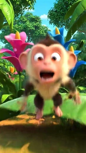 Funny Monkey & Runaway Banana! 3D Cartoon for Kids