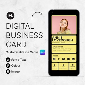 Creative & Modern Digital Business Card Design Template, Trending Business Card for Entrepreneurs, Professionals, Creative and Designers - Etsy