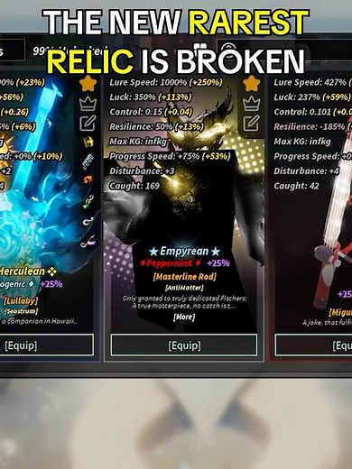 THE NEW RAREST RELIC IS BROKEN 🔥‼️#roblox #fisch