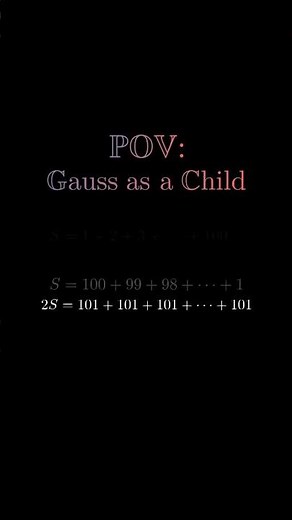 Gauss as a Kid: The Genius Who Summed 1 to 100 Instantly! #maths #mathematics #summation #education