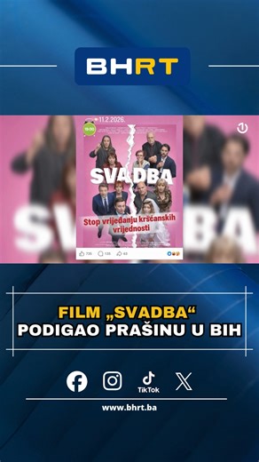 🎬 Bojkot ili reklama? Film „Svadba“ podigao prašinu u BiH Župa iz Novog Travnika, ali i pojedini vjerski službenici iz Mostara, pozvali su na bojkot komedije „Svadba“, tvrdeći da film vrijeđa kršćanstvo i šalje pogrešnu sliku o crkvenim službenicima. 📢 Reakcije su podijeljene: Dio građana smatra da je riječ o bezazlenoj komediji koja spaja različite nacije i vjere. Drugi ističu da su protiv svakog sadržaja koji bi mogao omalovažavati religiju. 🎭 Stručnjaci poručuju: Umjetnost često koristi sa