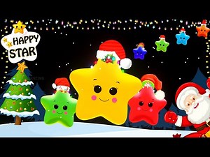 Merry Christmas 2025 - Happy Star Dancing Christmas Party! Rainbow Stars Fun Dance - Baby Sensory