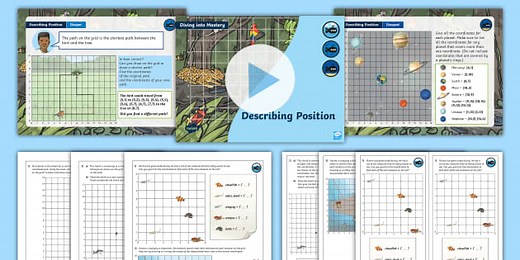 Year 4 Diving into Mastery: Step 1 Describe Position Using Coordinates Teaching Pack