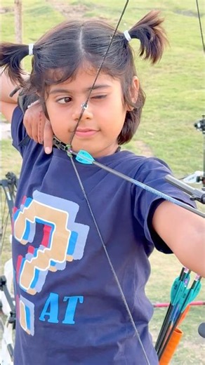 Cute Face, Sharp Aim! 🏹💖 #ArcheryLife #shorts