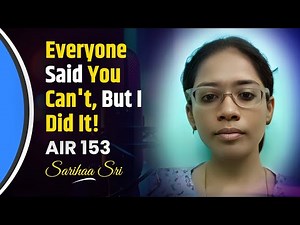 CSIR NET Toppers Talk R S Sarihaa Sri AIR 153