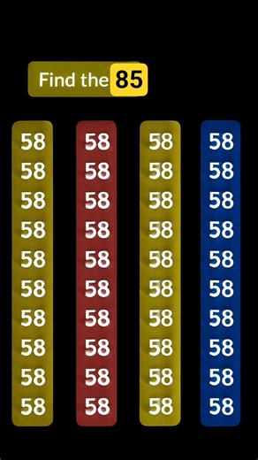 Find the 85 number #puzzle #geniusmindset #maths #mathstricks #iqtest