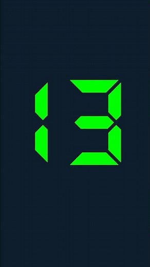 13 seconds digital timer