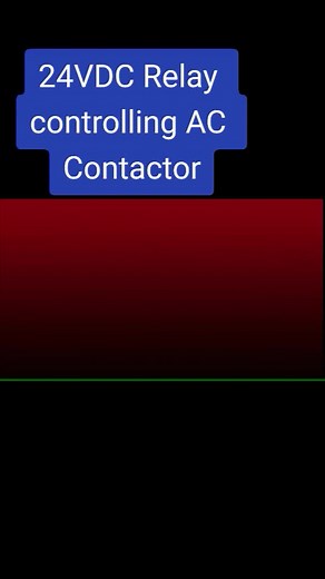 DC Relay to control AC Contactor #relay #contactor #electricalengineering #electricalwiring #viral #fyp
