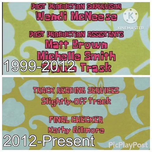 SpongeBob credits comparison
