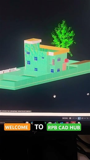 Building 3D view #viral #autocad #3danimation #drawing