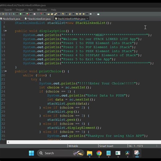 StackLinkedListMain.java || Stack with LinkedList in Java #coding #computerscience #datastructure