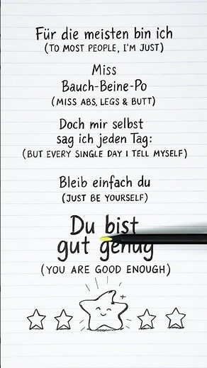 Du bist gut genug Meaning ⭐️ (Lyrics + English Translation)