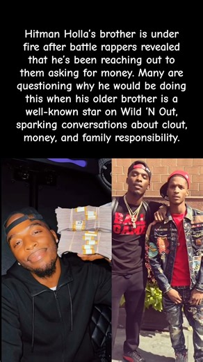 Hitman Holla’s Brother EXPOSED for Begging Battle Rappers for Money! #hitmanholla #shorts #viral