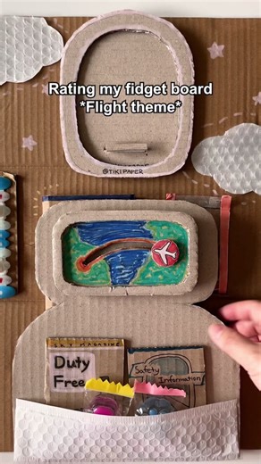 Rating my fidget board ✈️ Flight theme 🗺️ #tikipaper #asmr #satisfying #fidgetboard #fidgettoys #fy #fyp #diy #travel #flight #추천 #fypシ゚