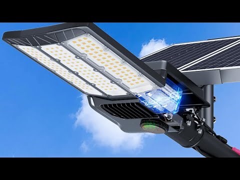 9500W Solar Street Lights Outdoor, 500000LM High Powered Commercial Parking Lot Lights Dusk to Dawn