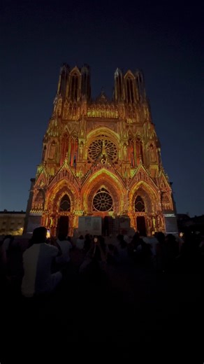2.1K views · 42 reactions | Cathedral Reims! A spectacular light show at the cathedral last night, sharing a little glimpse here. #reims #cathedral #france | Chetna Makan | Facebook